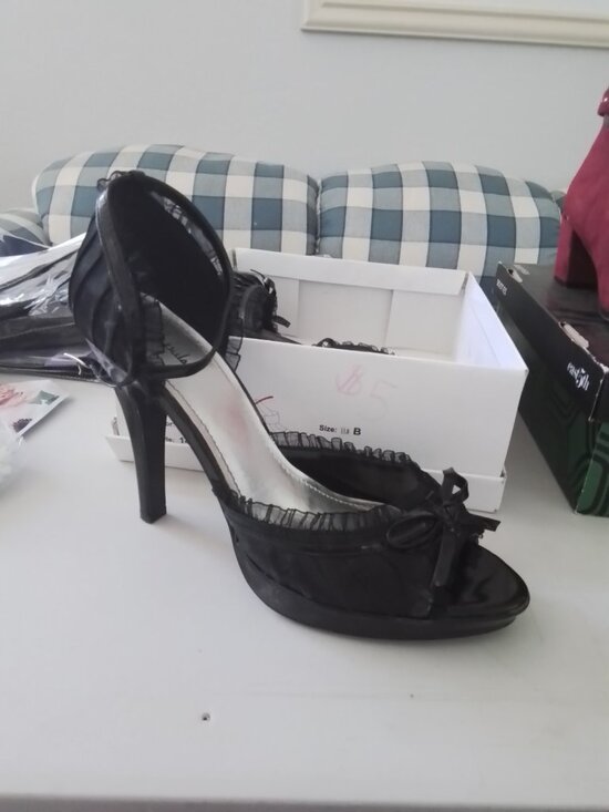 Pulse Shoes - Pulse Black High Heel Shoes with Lace